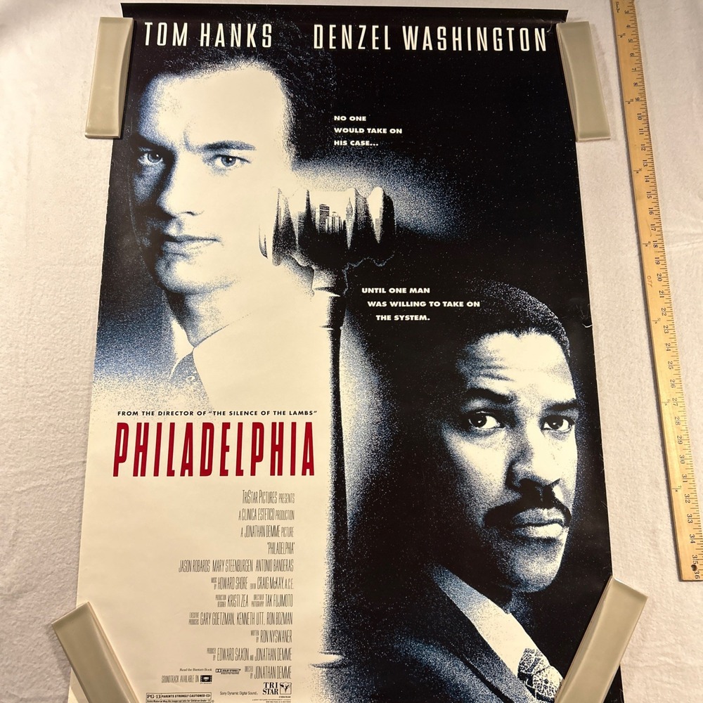 1993 Philadelphia Original Movie House Full Sheet Poster